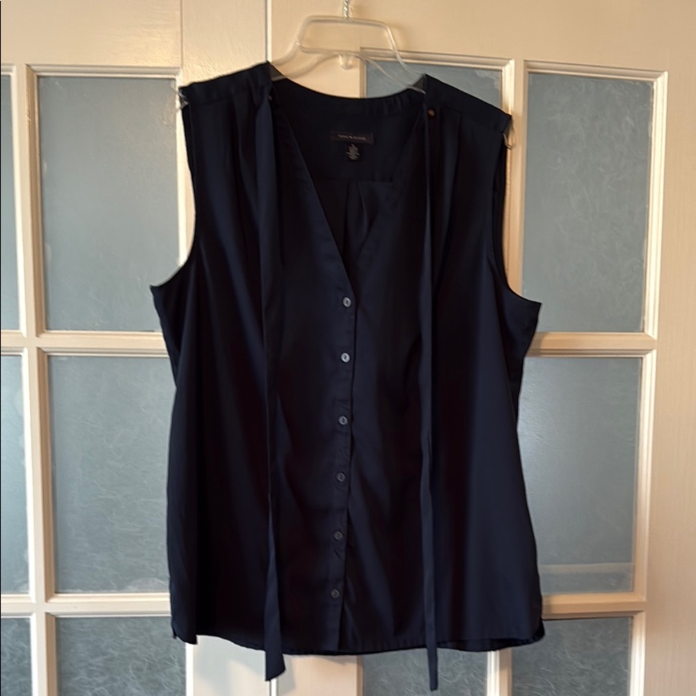 Tommy Hilfiger Blue Button Down Blouse